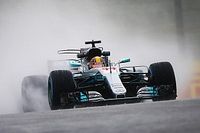 Hamilton manda en una recortada segunda práctica en Japón 