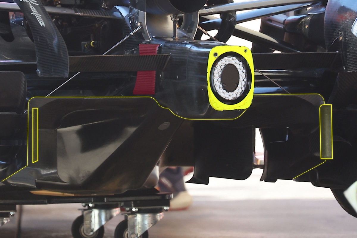 Red Bull F1 sigue a Mercedes y amplía la zona del difusor
