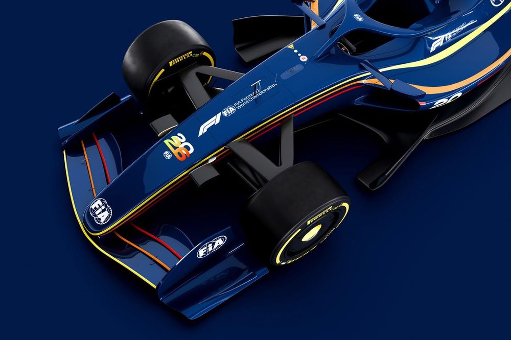 Rendering dell'auto F1 2026 FIA