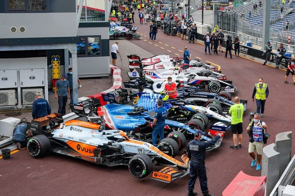 Los coches de F1 formados