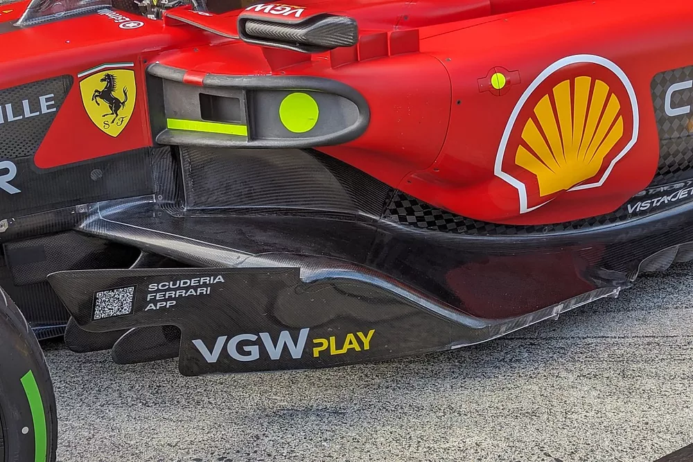 Ferrari SF-23 detalle del sidepod