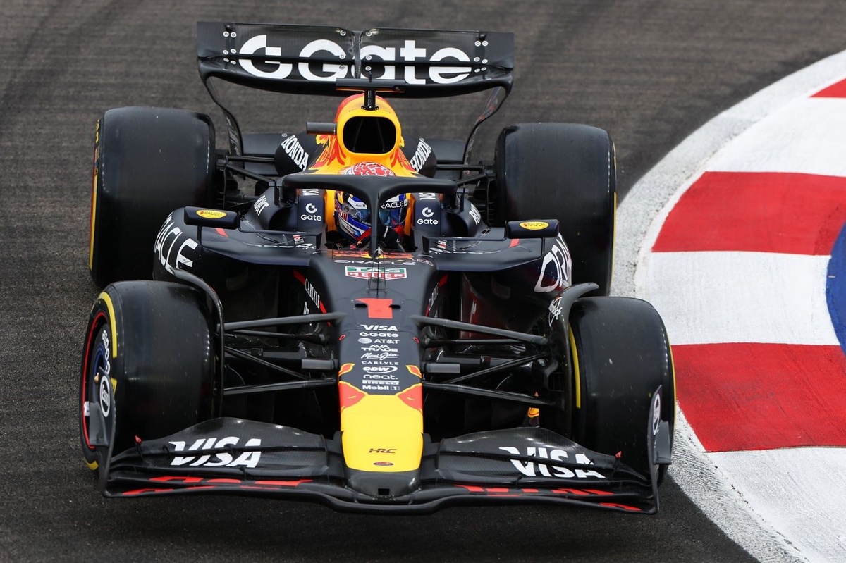 F1 Singapore GP: Max Verstappen tops tight FP3 as Liam Lawson crashes again