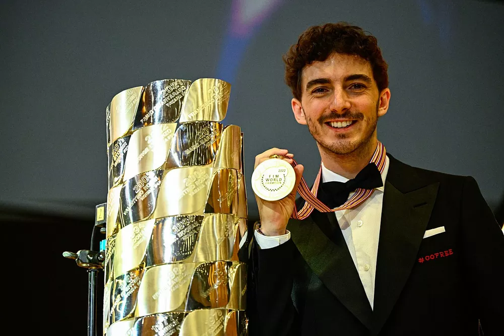 Il campione del mondo della MotoGP Francesco Bagnaia, Ducati Team
