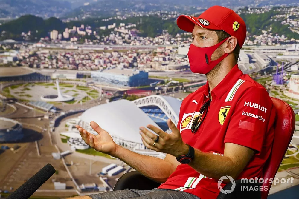 Sebastian Vettel, Ferrari en conf&eacute;rence de presse