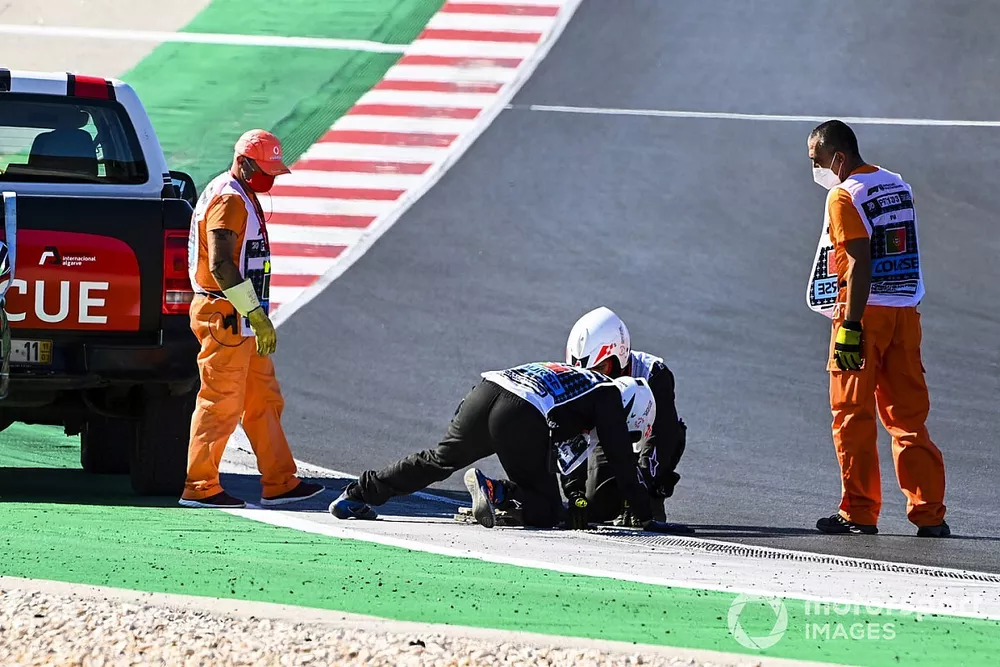 Marshals looking at the drain that has coming up causing a red flag