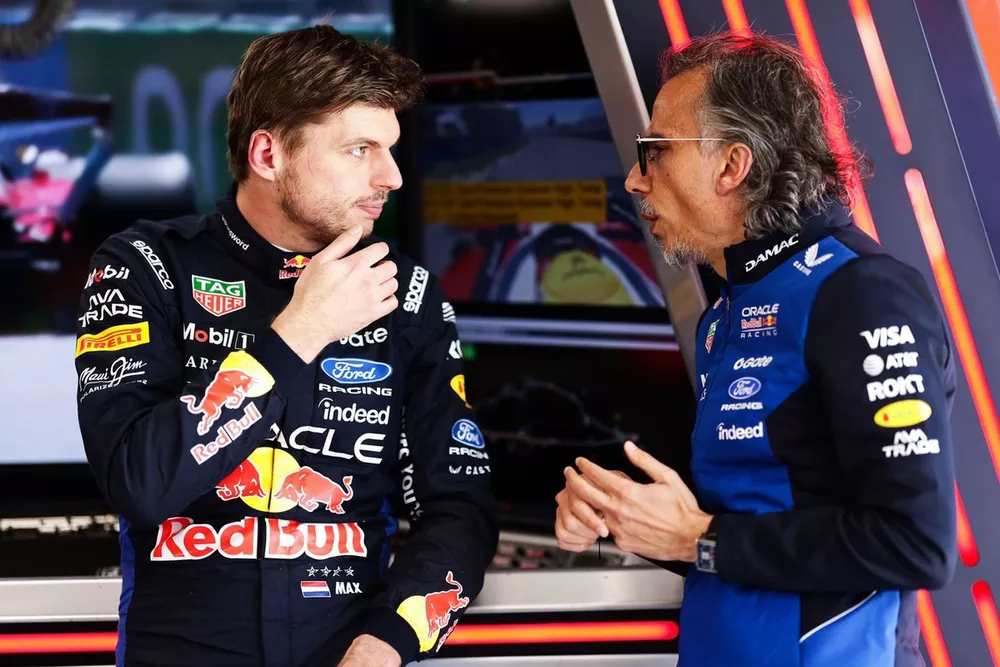 Max Verstappen, Red Bull Racing, Laurent Mekies, Red Bull Racing Team Principal