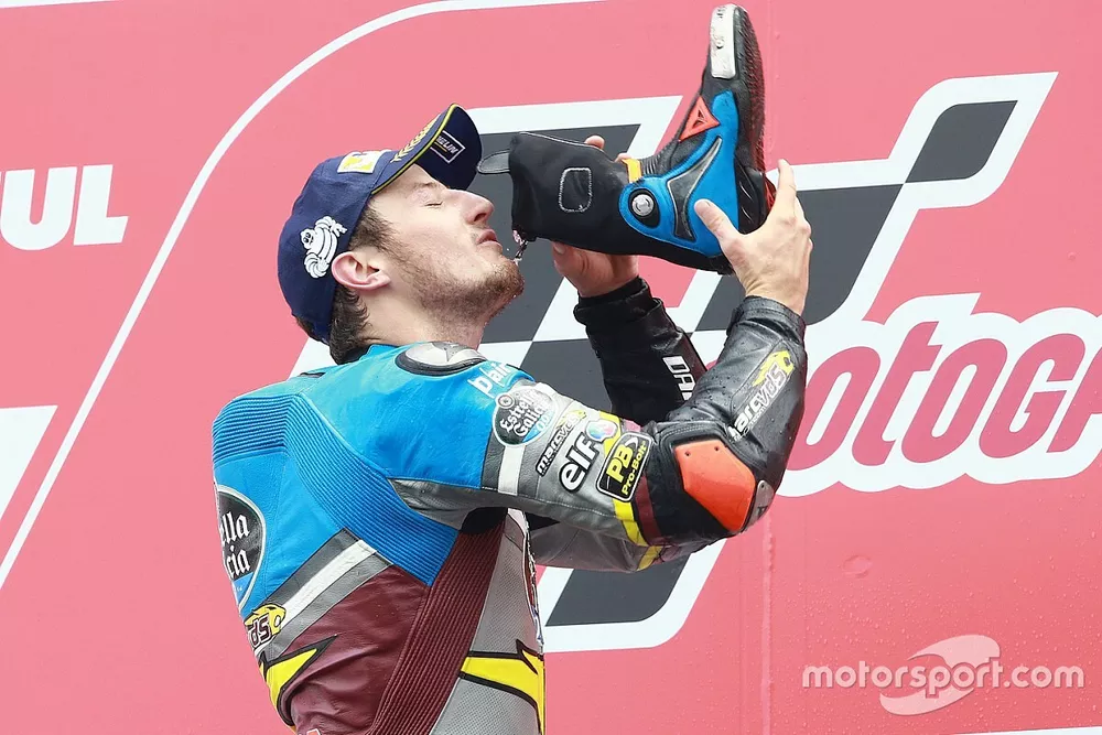 Podium: winnaar Jack Miller, Marc VDS Racing Honda