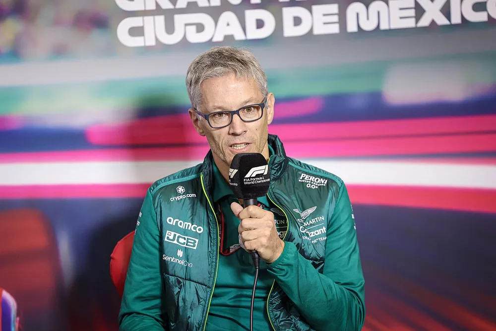 Mike Krack, director del equipo, conferencia de prensa de Aston Martin F1