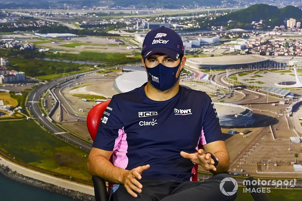 Sergio Perez, Racing Point en conf&eacute;rence de presse