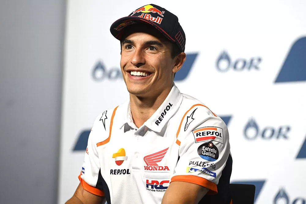 Marc Marquez, Repsol Honda Team, en conf&eacute;rence de presse