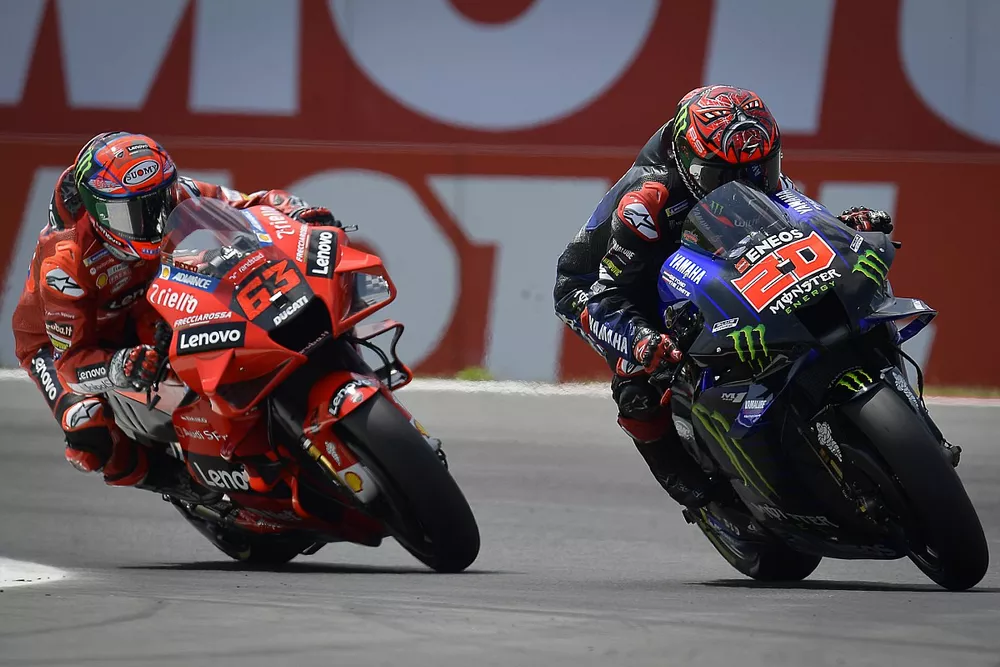 Fabio Quartararo, Yamaha Factory Racing, Francesco Bagnaia, Ducati Team