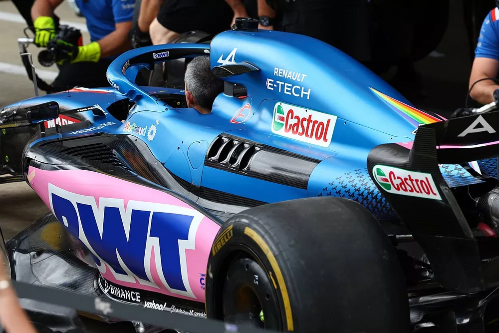 Alpine A522 sidepods detail