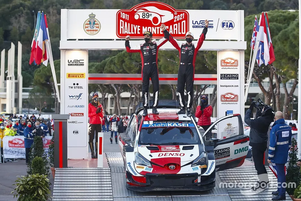 Winners S&eacute;bastien Ogier, Julien Ingrassia, Toyota Gazoo Racing WRT Toyota Yaris WRC