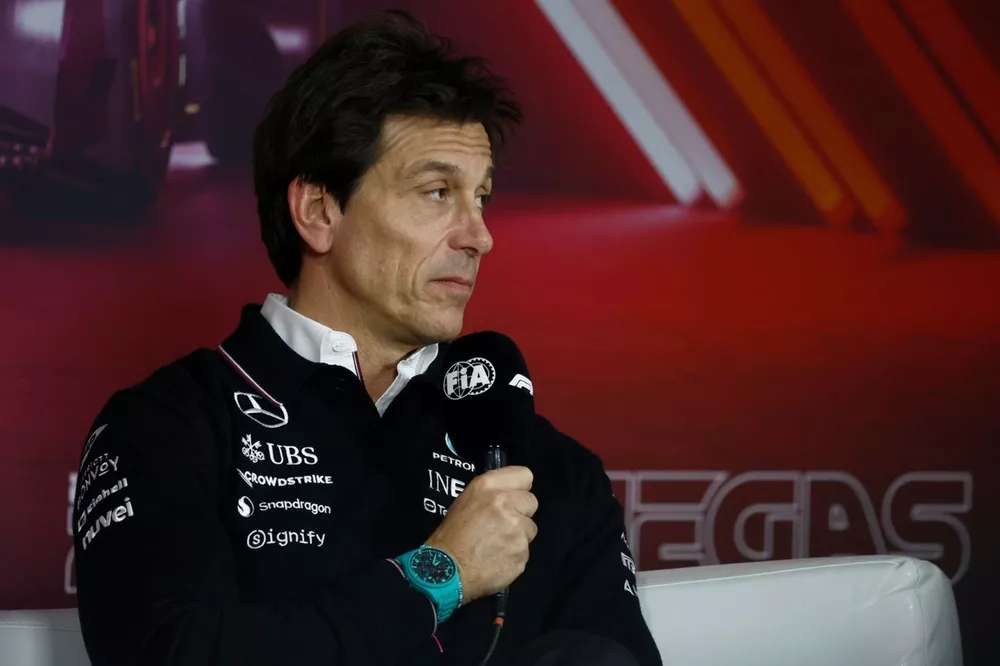 Toto Wolff, directeur de Mercedes-AMG F1 Team, en conf&eacute;rence de presse