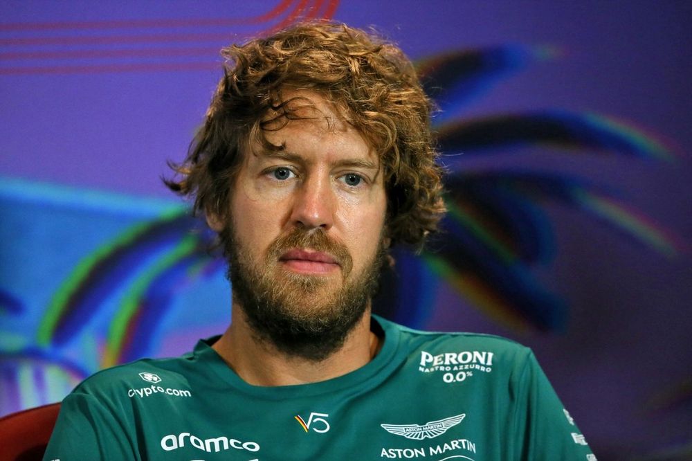 Sebastian Vettel, Aston Martin, in the drivers Press Conference