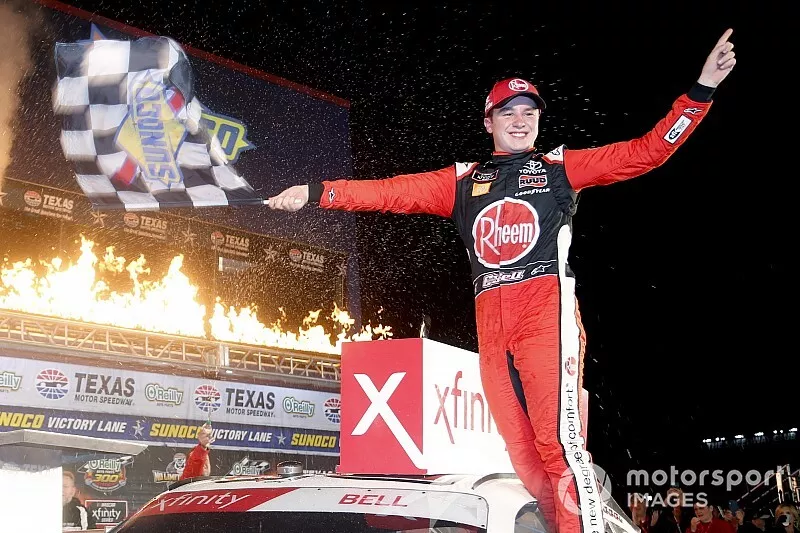 Race winner  Christopher Bell, Joe Gibbs Racing, Toyota Supra Rheem