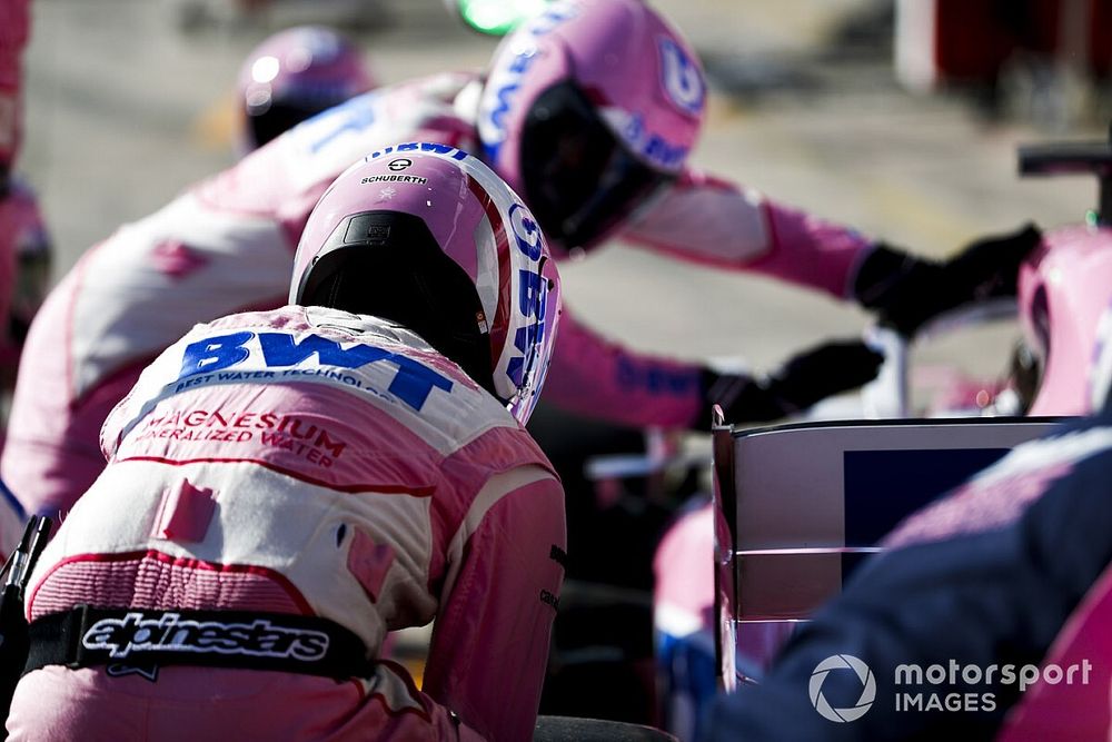 Racing Point práctica de pit stop