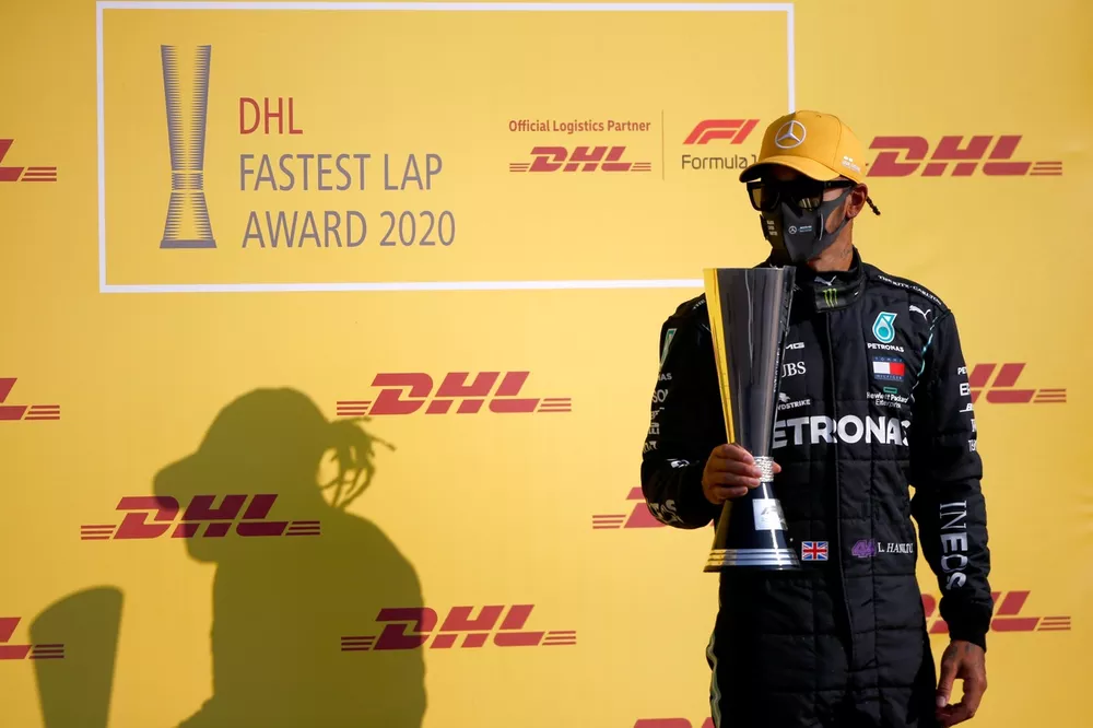 Lewis Hamilton, Mercedes-AMG Petronas F1, re&ccedil;oit le  DHL Fastest Lap award