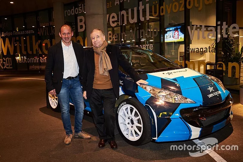 Manfred Stohl and Jean Todt, FIA President