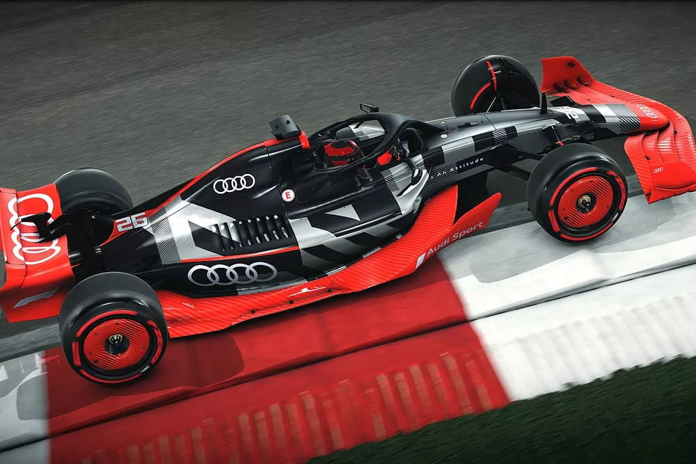 Showcar con decoraci&oacute;n de lanzamiento de Audi F1
