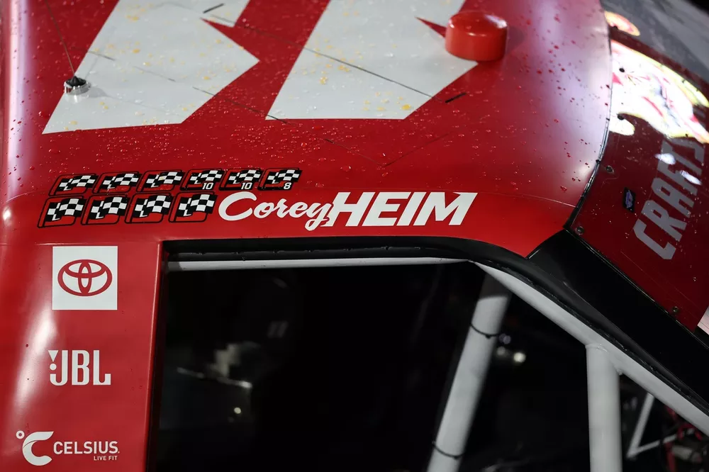 Corey Heim win stickers, TRICON Garage Toyota