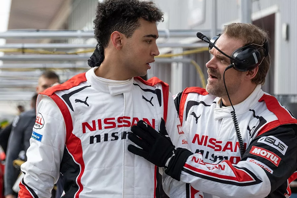Archie Madekwe and David Harbour Gran Turismo Movie