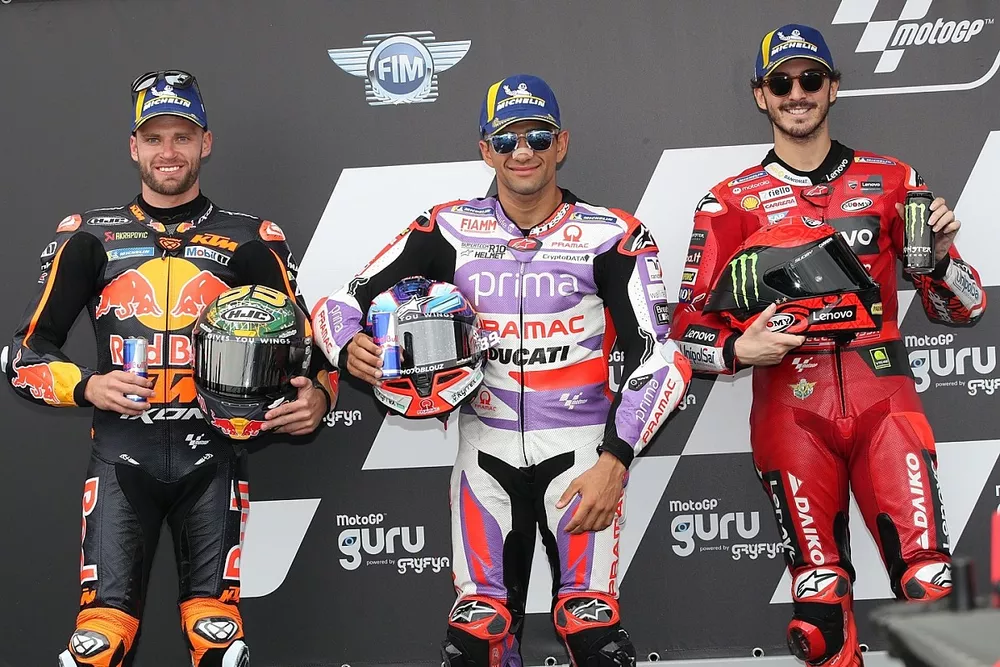 Brad Binder, Red Bull KTM Factory Racing, Jorge Martin, Pramac Racing, Francesco Bagnaia, Ducati Team, Australian MotoGP, 21 October 2023