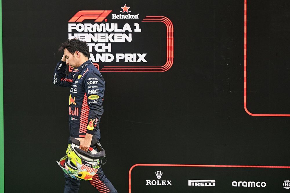 Sergio Pérez, Red Bull Racing, en Parc Ferme