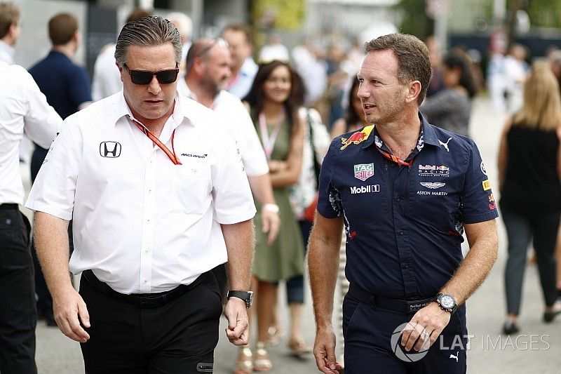 Zak Brown, Director McLaren Technology Group, Christian Horner, director del equipo, Red Bull Racing