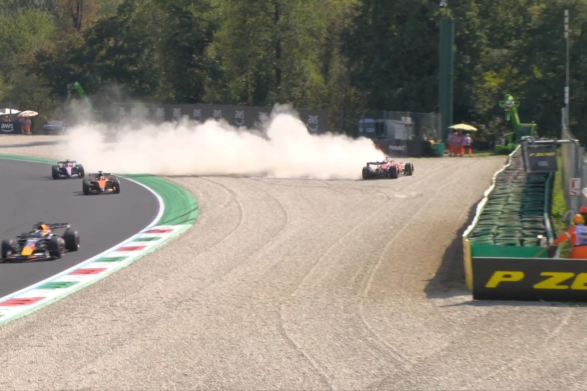 Recordando el fuerte accidente de Leclerc en Monza y la bandera roja del GP de Italia 2026