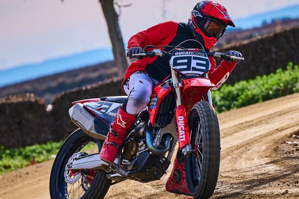 Marc Marquez on a dirt bike