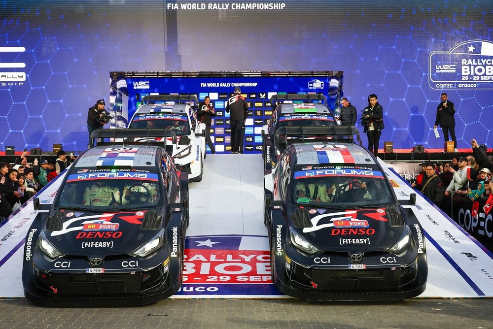 Kalle Rovanperä, Jonne Halttunen, Toyota Gazoo Racing WRT Toyota GR Yaris Rally1, Sébastien Ogier, Vincent Landais, Toyota Gazoo Racing WRT Toyota GR Yaris Rally1, Sami Pajari, Enni Mälkönen, Toyota Gazoo Racing WRT Toyota GR Yaris Rally1, Elfyn Evans, Scott Martin, Toyota Gazoo Racing WRT Toyota GR Yaris Rally1