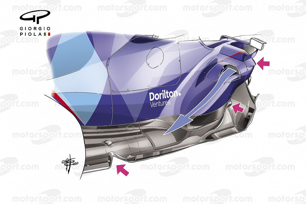 Williams FW44 floor cut