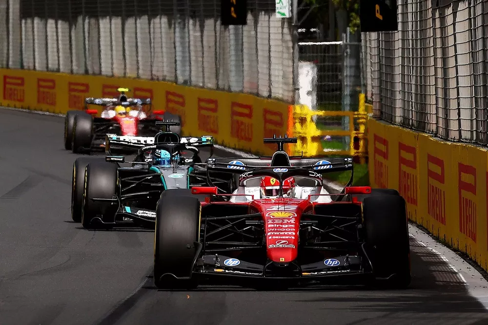 Charles Leclerc, Ferrari, George Russell, Mercedes
