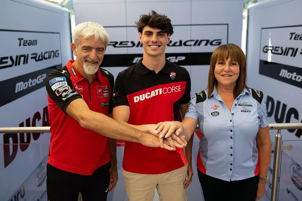Luigi Dall'igna, General manager Ducato Corse, Fermin Aldeguer, Gresini Racing, Nadia Padovani, Gresini Racing