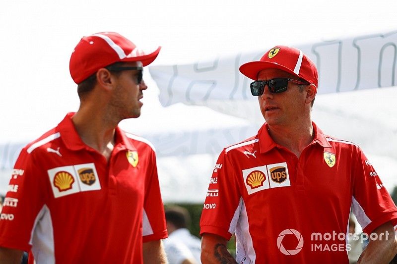 Kimi Raikkonen, Ferrari y Sebastian Vettel, Ferrari