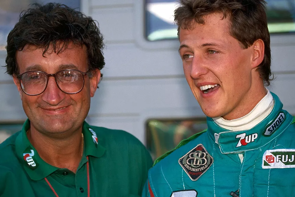 Michael Schumacher con Eddie Jordan
