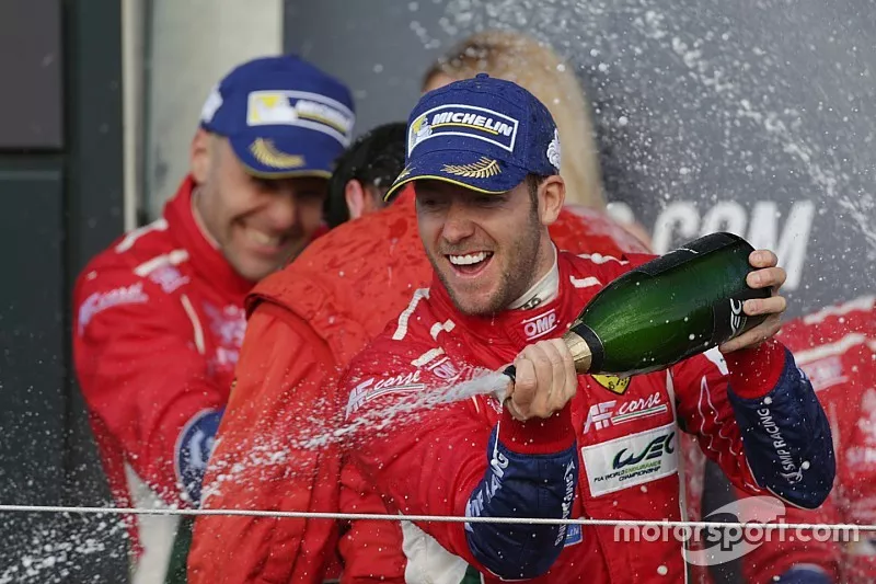 Sam Bird, AF Corse celebrates
