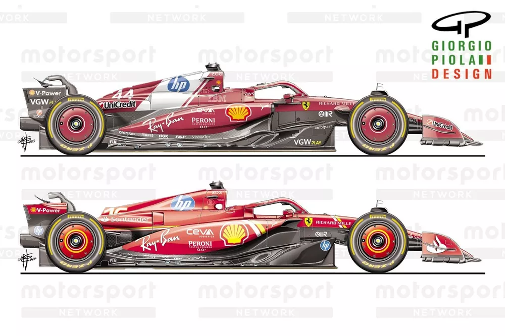 Confronto tra la Ferrari SF-24 e la SF-25