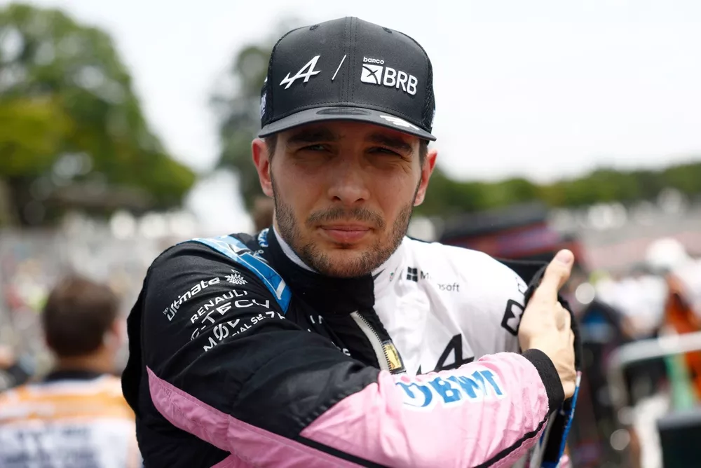 Esteban Ocon, Alpine F1 Team, on the grid 