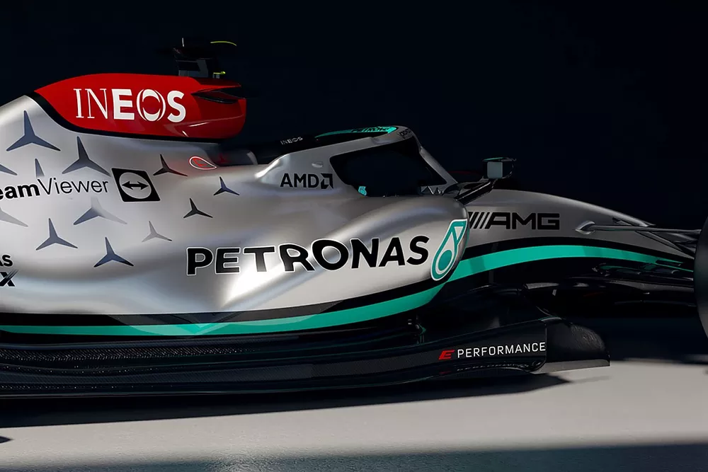 Detalle del Mercedes W13