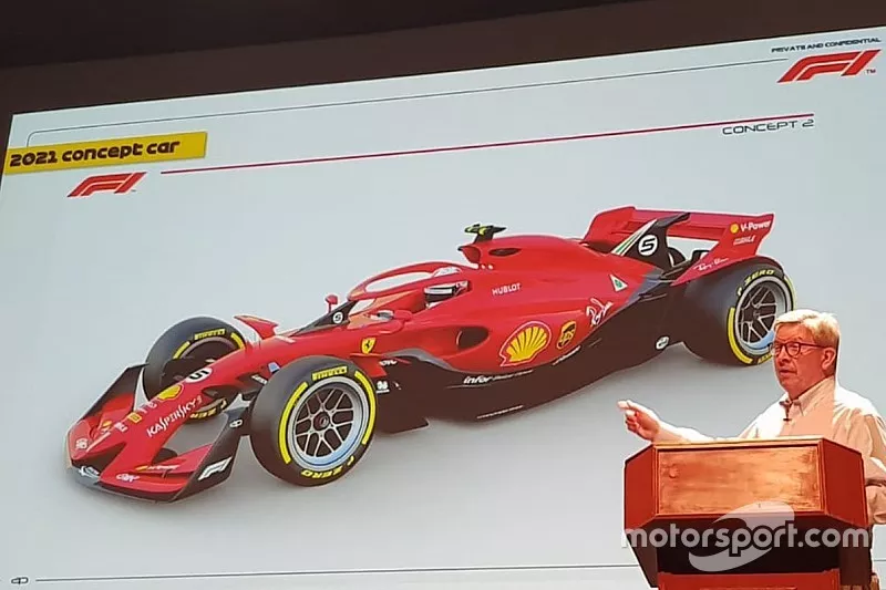 Ross Brawn with the 2021 F1 concept story