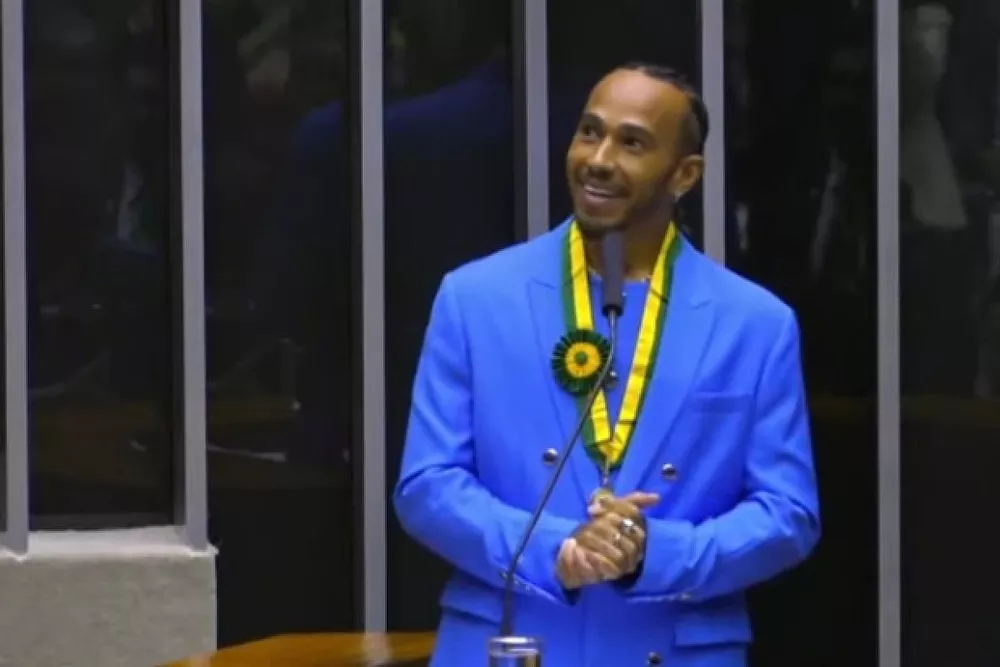 Lewis Hamilton na C&acirc;mara dos Deputados