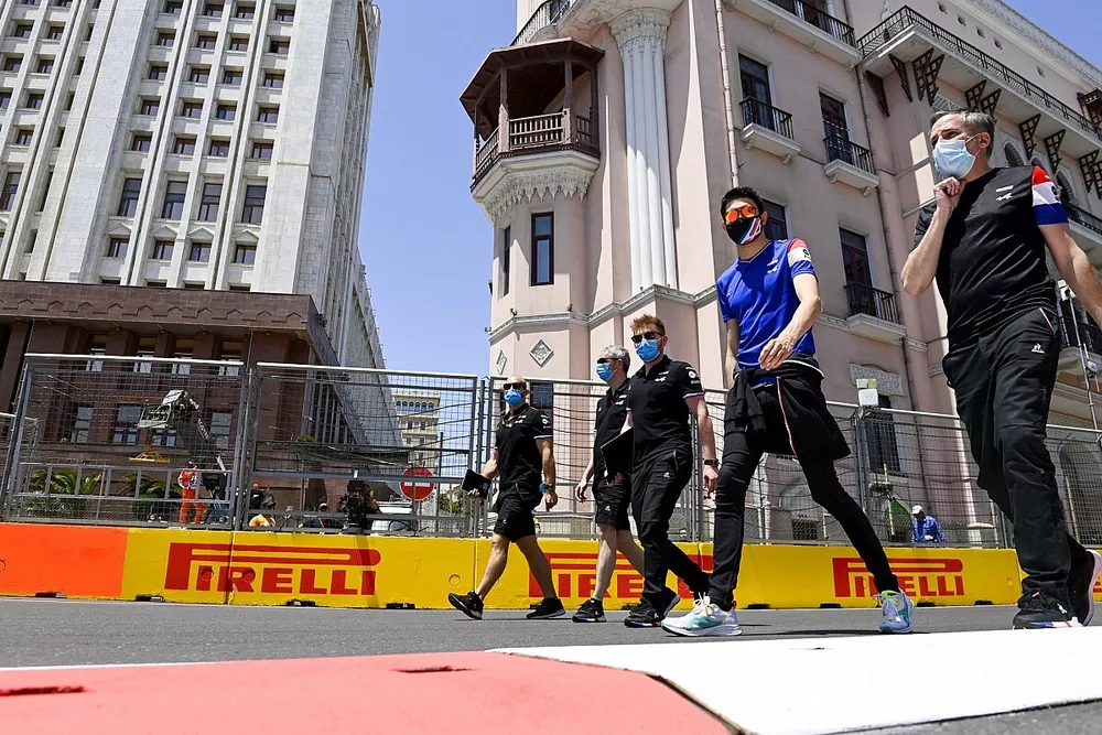 Esteban Ocon, Alpine F1 walks the track 