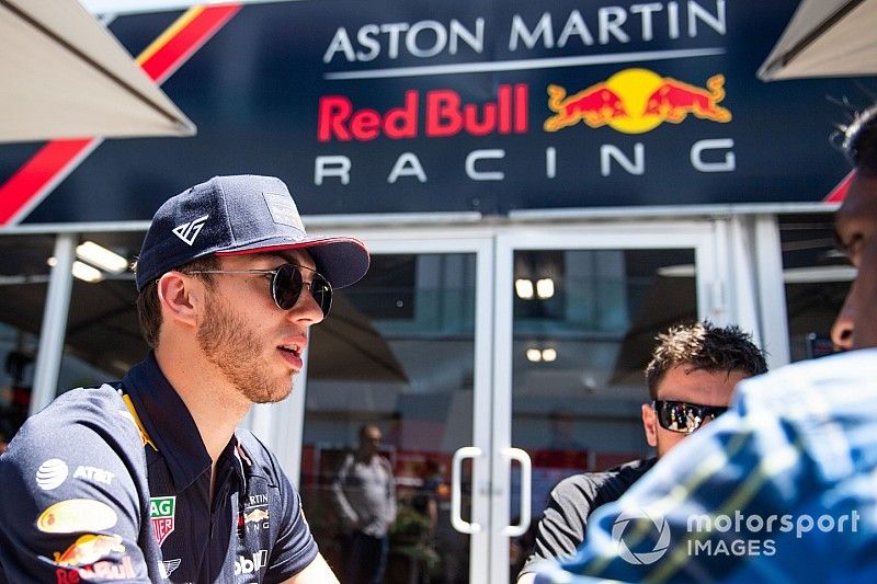 Pierre Gasly, Red Bull Racing speaks to the media