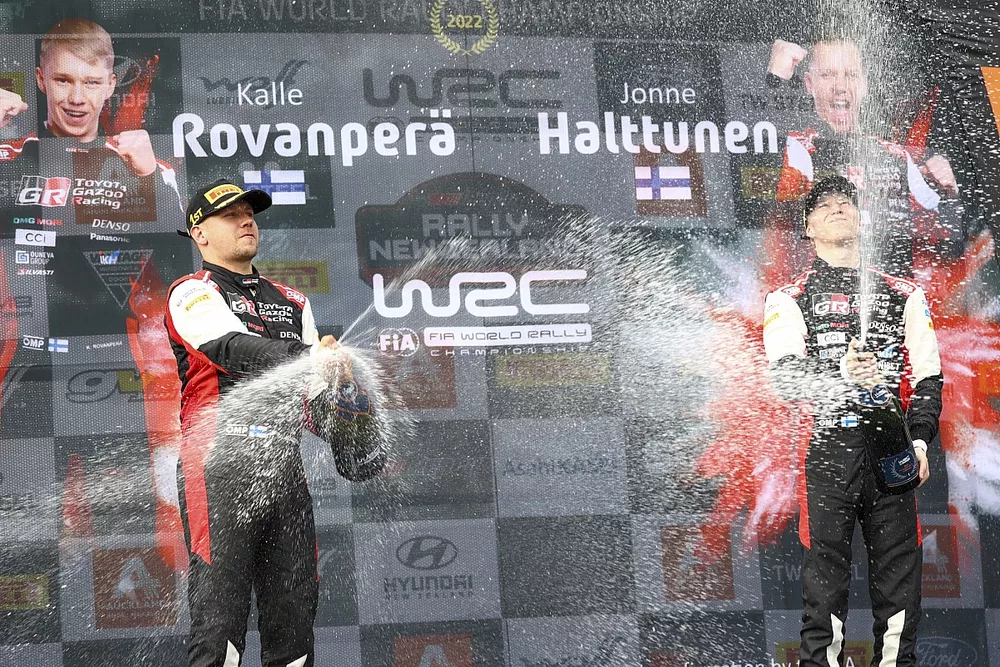 Podium: Kalle Rovanpera, Jonne Halttunen, Toyota Gazoo Racing WRT Toyota GR Yaris Rally1