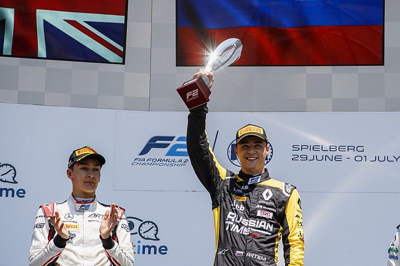 Ganador de la carrera Artem Markelov, RUSSIAN TIME