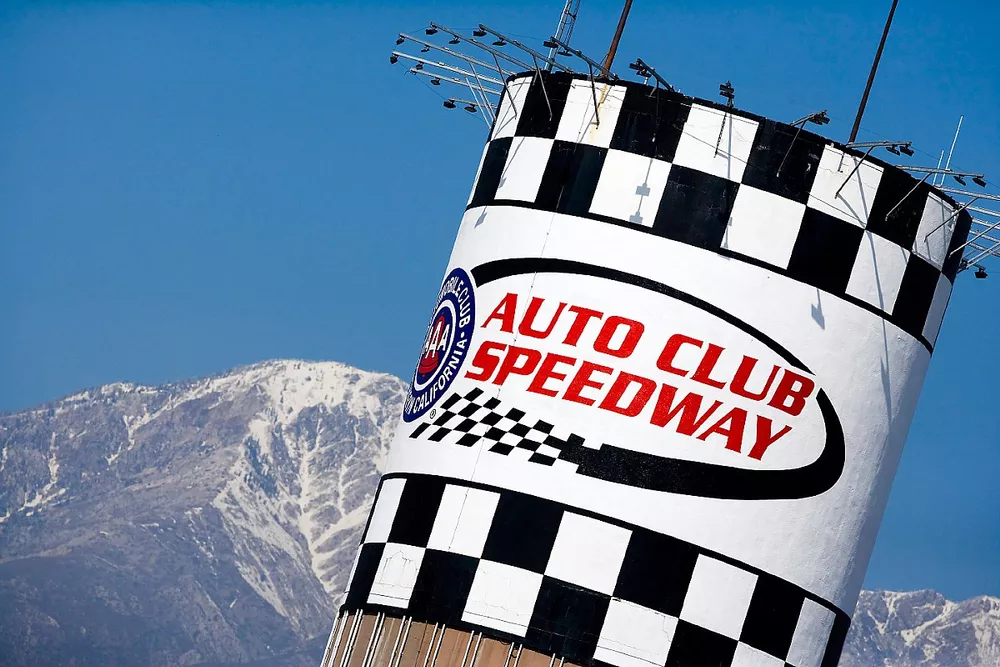 Blue sky on the Auto Club Speedway of Southern California