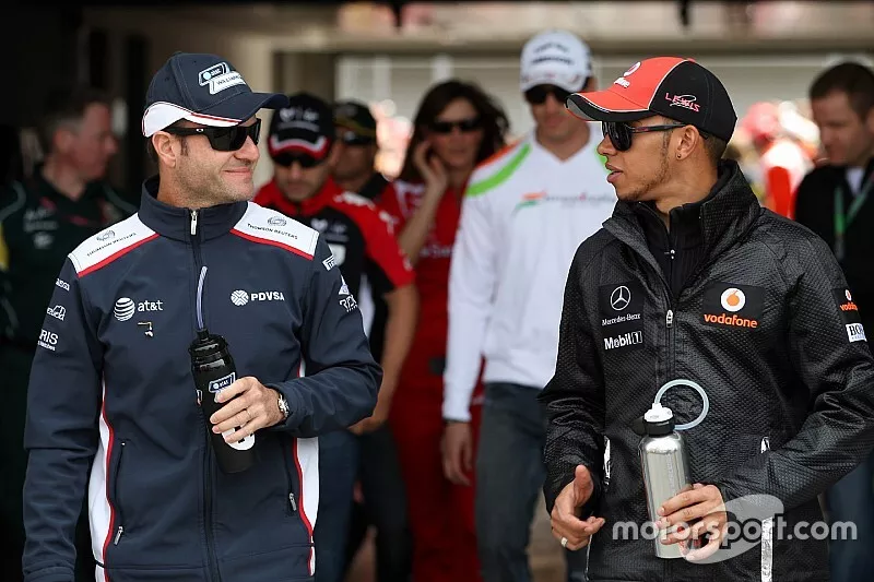 Rubens Barrichello, AT&T Williams, Lewis Hamilton, McLaren Mercedes