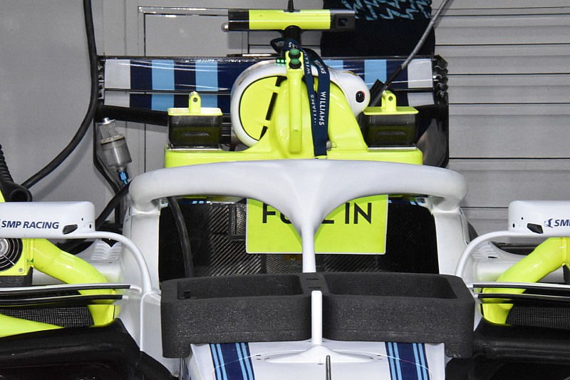 Williams nelle prove libere prova l'Halo senza le appendici aggiuntive
